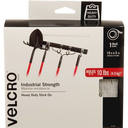 VELCRO BRAND Industrial Strength Tape, Hook and Loop, Waterproof, 2"x15', WE VEK90198